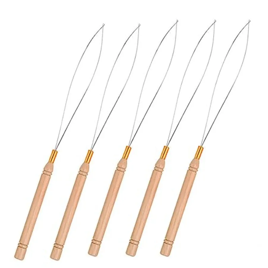 Hair Extension Loop Needle Threader Set 5 Pcs for Micro Link Beads, Silicone Rings, Hair Feather Extensions Stainless Steel, Si
Hair Extension Loop Needle Threader Set 5 Pcs for Micro Link Beads, Silicone Rings, Hair Feather Extensions Stainless Steel, Si