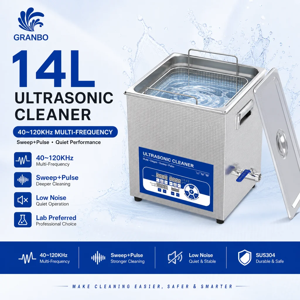 14L 400W Digital Ultrasonic Cleaner with Multi-Frequencies Option 40/68/80/120kHz for Complex Cleaning Tasks Appliance
14L 400W Digital Ultrasonic Cleaner with Multi-Frequencies Option 40/68/80/120kHz for Complex Cleaning Tasks Appliance