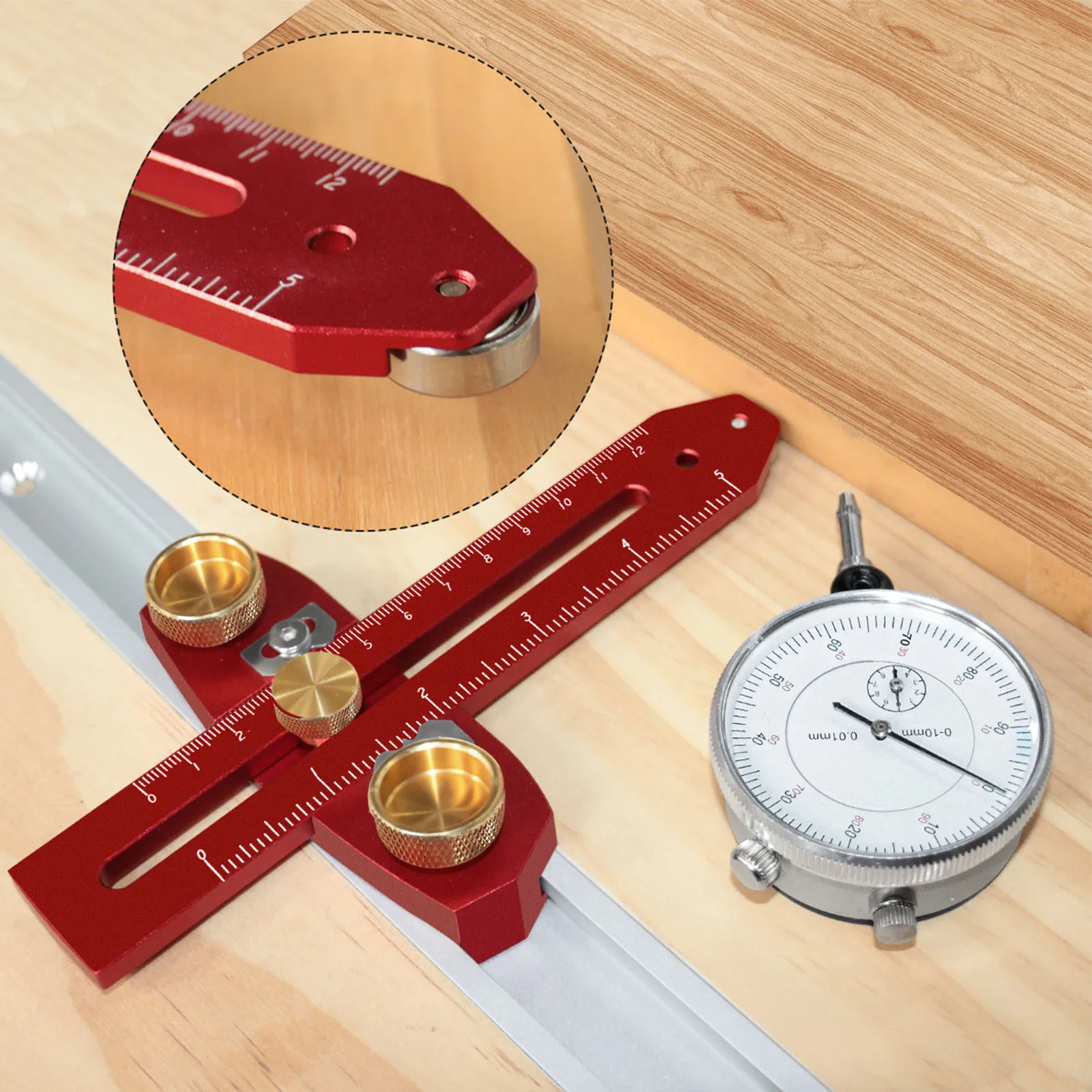 Table Saw Calibration Locator 0-10mm Indicator High Accuracy Saw Bench Calibration Locator 0-120mm for 3/8 X 3/4 inch T Slot
Table Saw Calibration Locator 0-10mm Indicator High Accuracy Saw Bench Calibration Locator 0-120mm for 3/8 X 3/4 inch T Slot