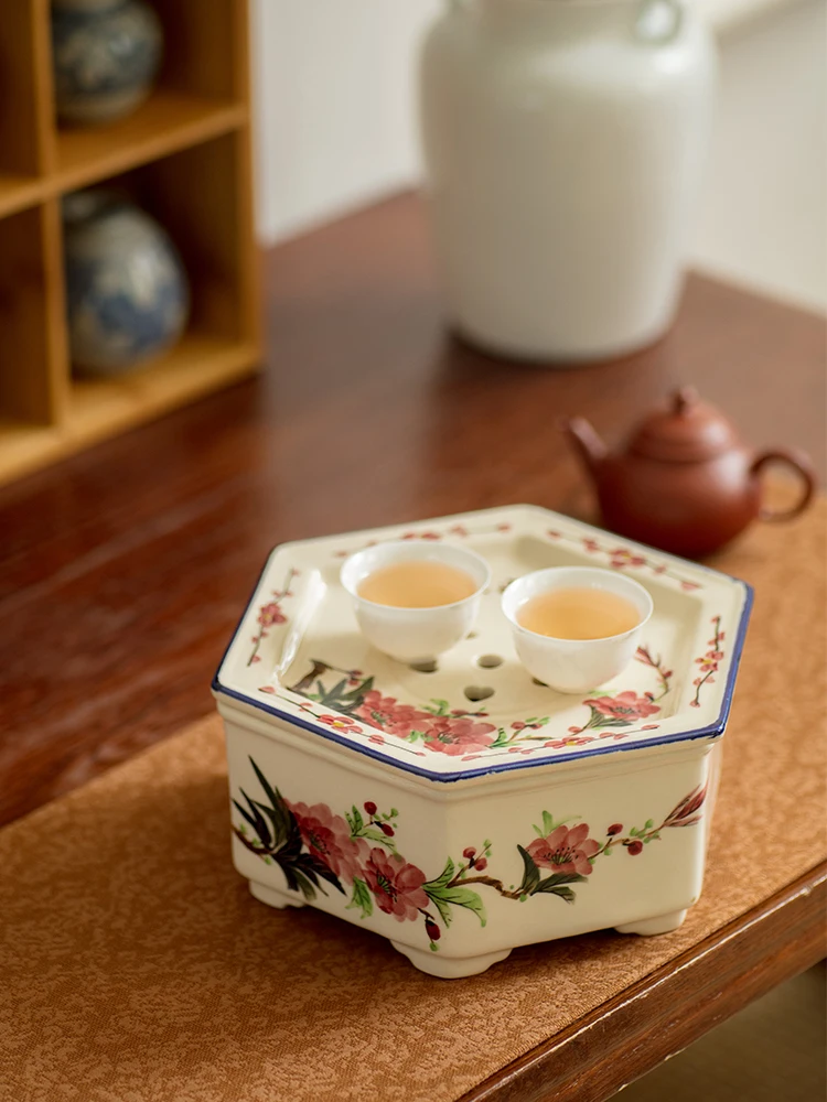 Hand-Painted Ceramics Tea Set Chinese Style Porcelain Tea Tray Hexagonal Water Storage Pot Ceramic Tea Boat Rust-Resistant Ho...
Hand-Painted Ceramics Tea Set Chinese Style Porcelain Tea Tray Hexagonal Water Storage Pot Ceramic Tea Boat Rust-Resistant Ho...