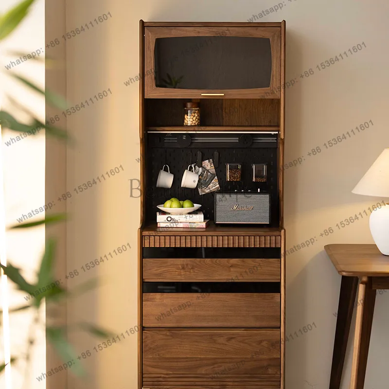 Solid wood dining side cabinet, black walnut kitchen integrated wall storage, living room storage locker
Solid wood dining side cabinet, black walnut kitchen integrated wall storage, living room storage locker