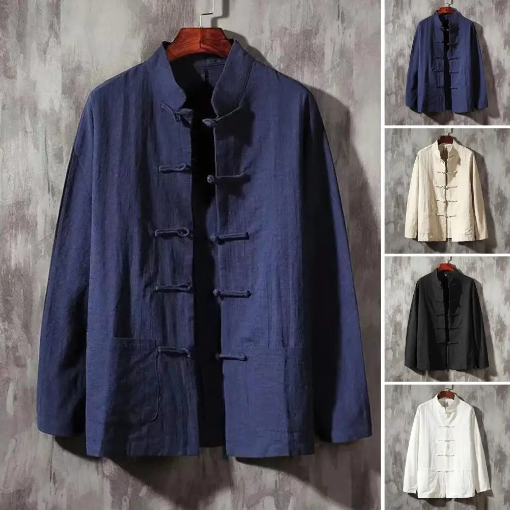 Tang Suit Style Top Chinese Style Men's Tang Suit Stand-up Collar Button-down Shirt Retro Knot Single-breasted Top for Wear
Tang Suit Style Top Chinese Style Men's Tang Suit Stand-up Collar Button-down Shirt Retro Knot Single-breasted Top for Wear