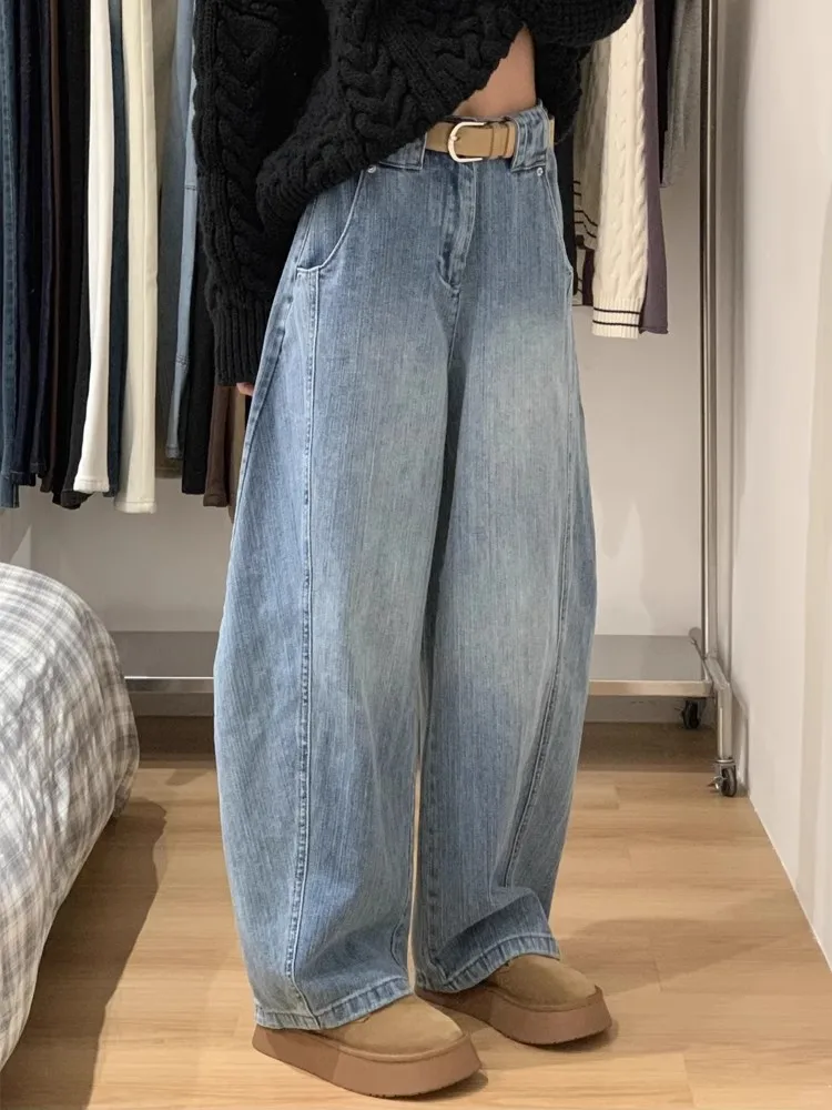 American Retro Knife Wide Leg Jeans Women's High Waist Loose Straight Cut Denim Pants Spring Autumn plus Size Trendy
American Retro Knife Wide Leg Jeans Women's High Waist Loose Straight Cut Denim Pants Spring Autumn plus Size Trendy
