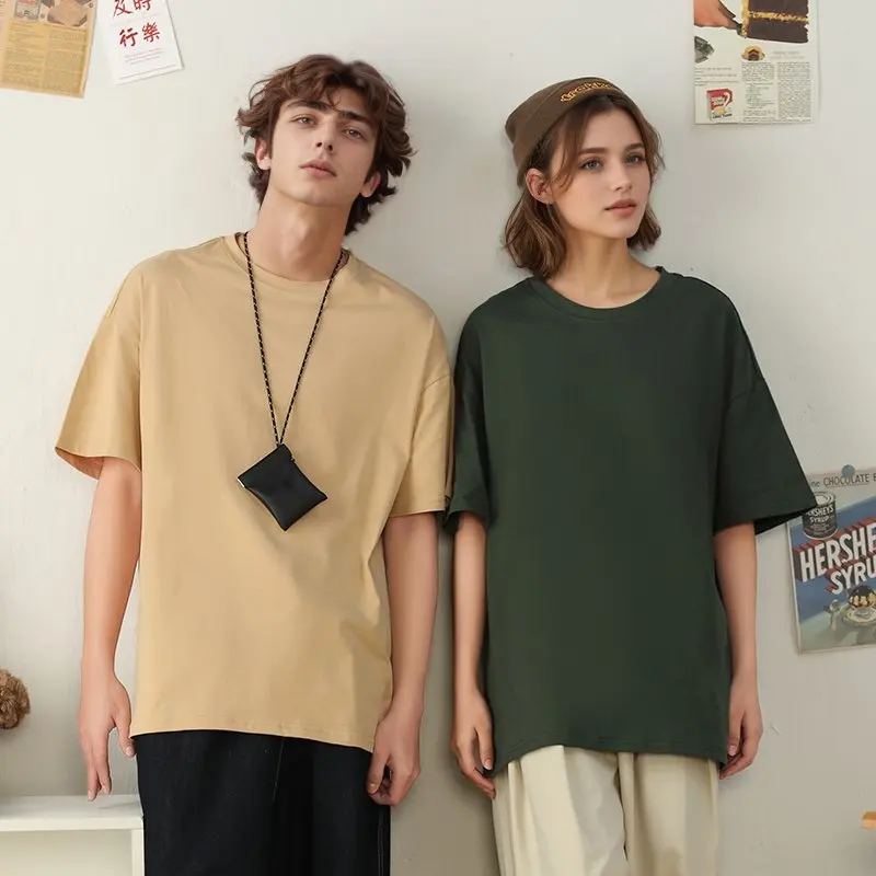 190g Mens 100% Cotton O-neck Short Sleeve T-shirt Summer Quick Dry Tee Anti-pilling Bright Fashion 5XL Plus Size Street Tops
190g Mens 100% Cotton O-neck Short Sleeve T-shirt Summer Quick Dry Tee Anti-pilling Bright Fashion 5XL Plus Size Street Tops