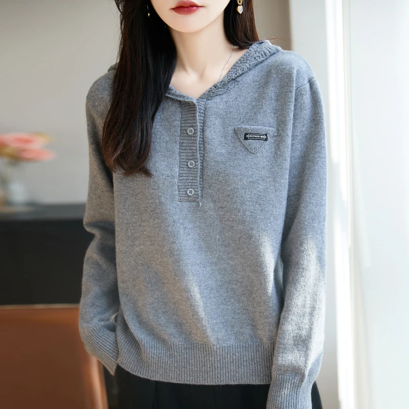 Hoodie Women's New Joker Thick Cotton Fleece Sweater Loose Street Fashion Coat Button V-neck Autumn Winter Knitwear Casual Tops
Hoodie Women's New Joker Thick Cotton Fleece Sweater Loose Street Fashion Coat Button V-neck Autumn Winter Knitwear Casual Tops