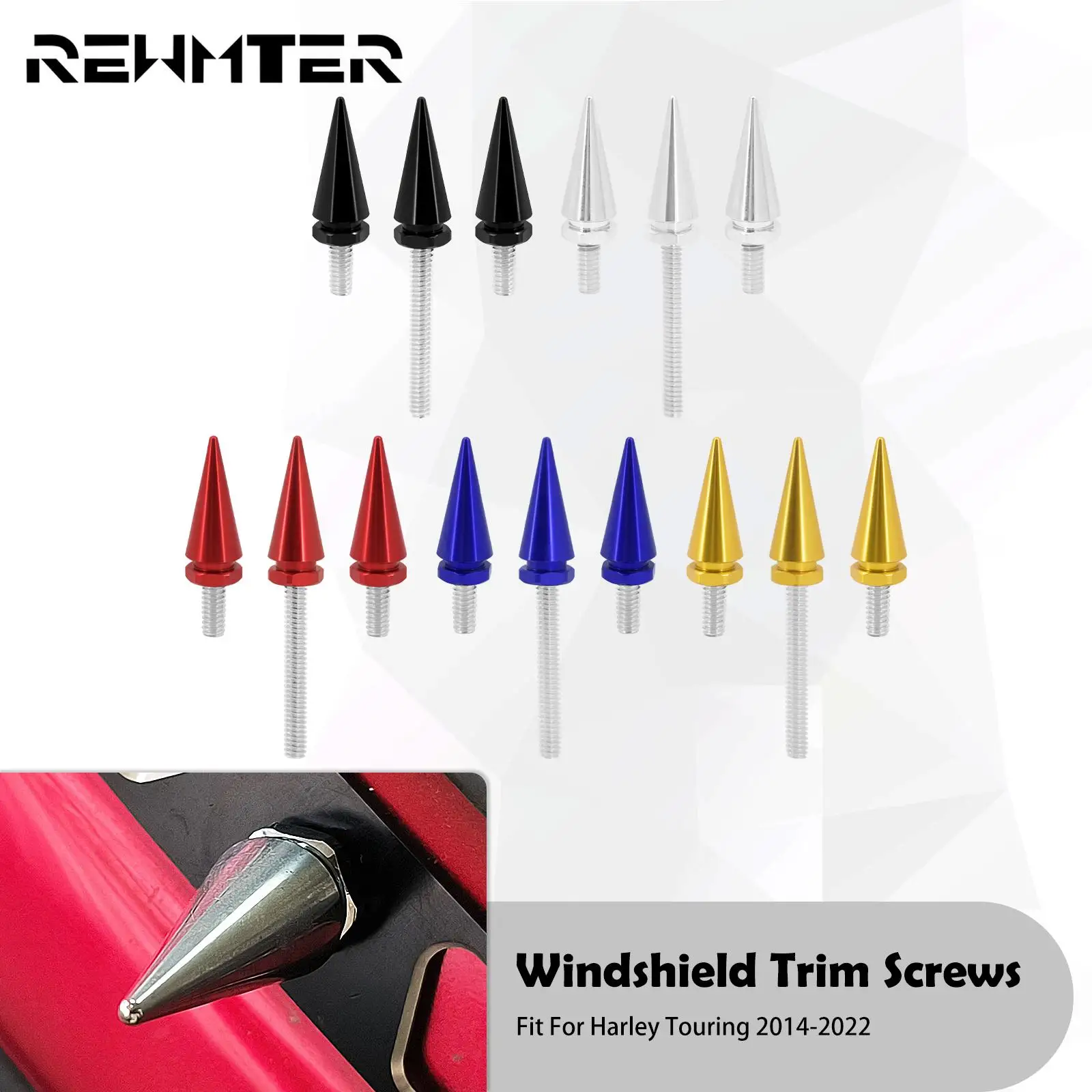 Black/Chrome/Red/Blue/Gold Windscreen Trim Screw Motorcycle 3Pcs Windshield Bolts For Harley Touring Street Electra Glide 14-22
Black/Chrome/Red/Blue/Gold Windscreen Trim Screw Motorcycle 3Pcs Windshield Bolts For Harley Touring Street Electra Glide 14-22