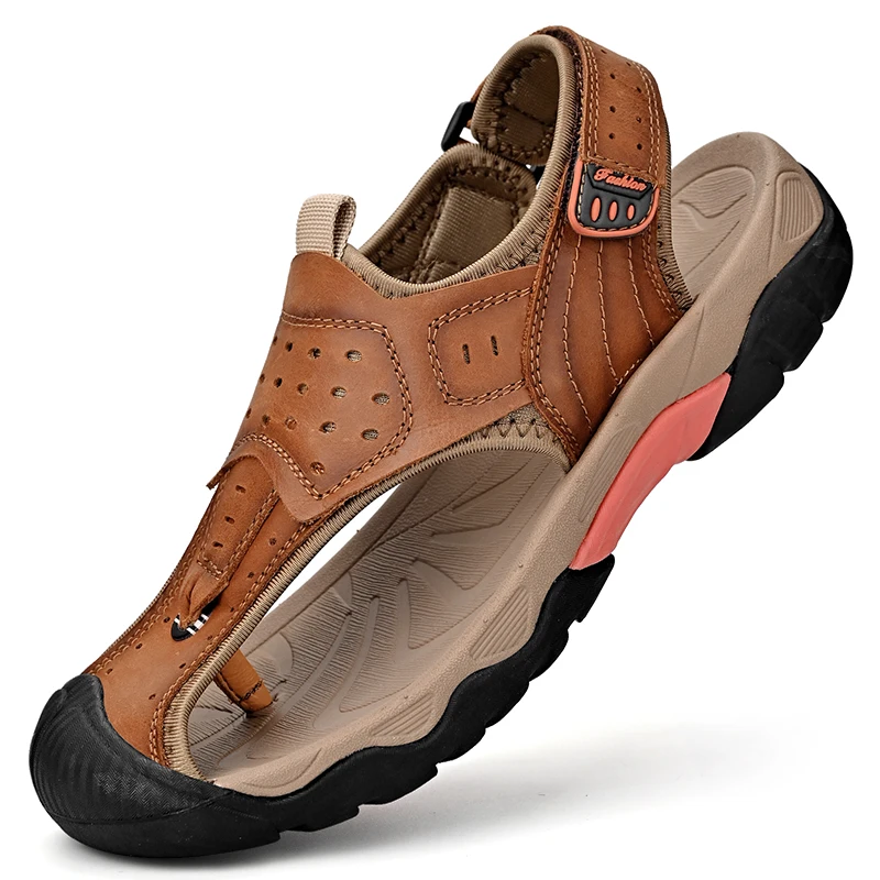 Genuine Leather Casual Shoes High Quality Classic Men Sandals Summer Outdoor Walking Men Sneakers Breathable Men Sandals 38-46
Genuine Leather Casual Shoes High Quality Classic Men Sandals Summer Outdoor Walking Men Sneakers Breathable Men Sandals 38-46