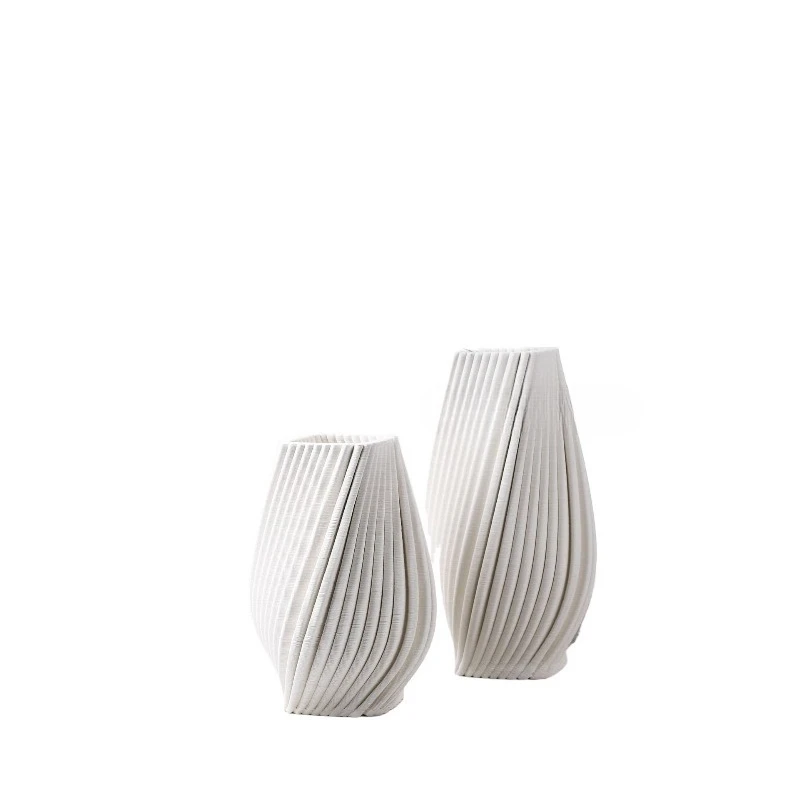 Modern white printed ceramic pleated vase ornament Italian minimalist living room premium soft furnishings style minimalist
Modern white printed ceramic pleated vase ornament Italian minimalist living room premium soft furnishings style minimalist