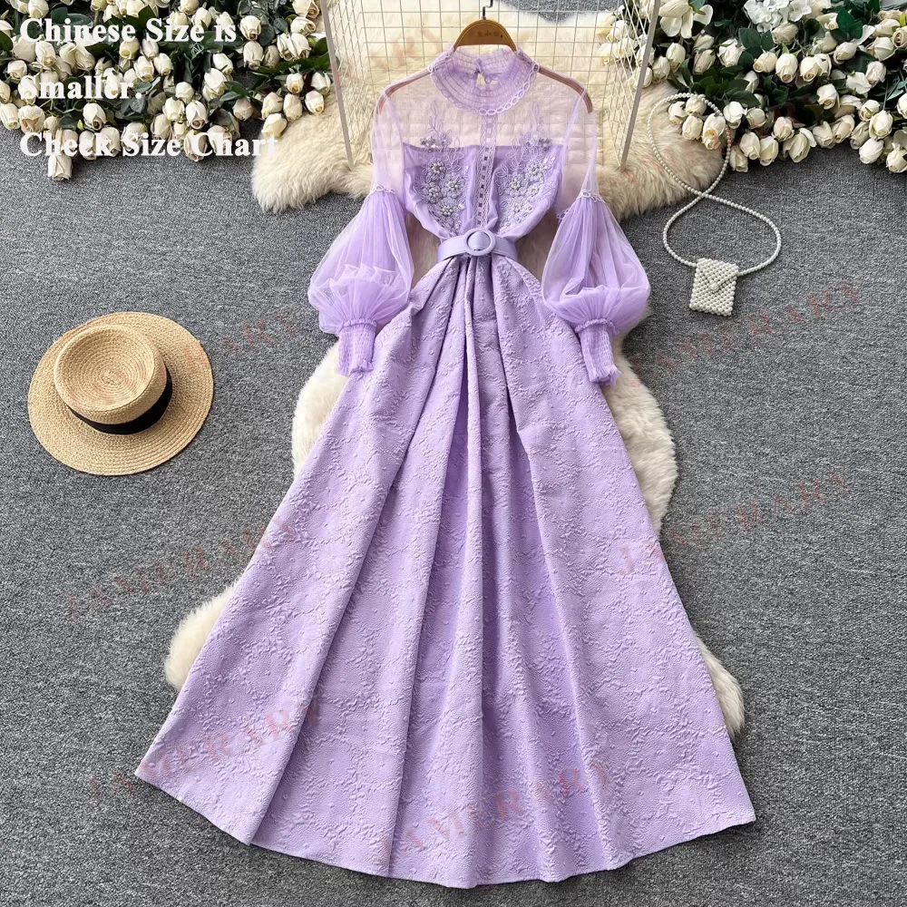 Brand Runway 3D Summer Tulle Luxury Formal Evening Long Dresses Women Lantern Sleeve Pearl Rhinestone Sequin Party Maxi Dress
Brand Runway 3D Summer Tulle Luxury Formal Evening Long Dresses Women Lantern Sleeve Pearl Rhinestone Sequin Party Maxi Dress
