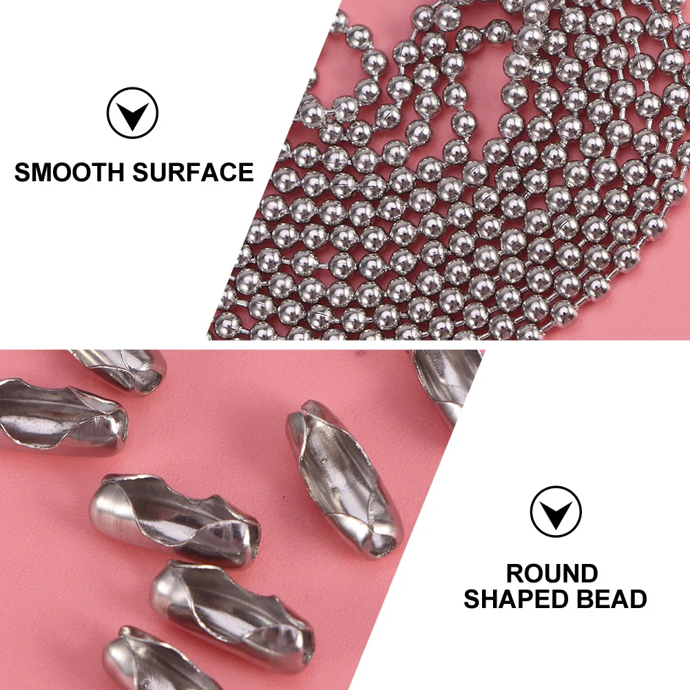 2 Sets Jewelry Making Beading Supplies Stainless Steel Chain Necklace Ball Chains Man 
2 Sets Jewelry Making Beading Supplies Stainless Steel Chain Necklace Ball Chains Man