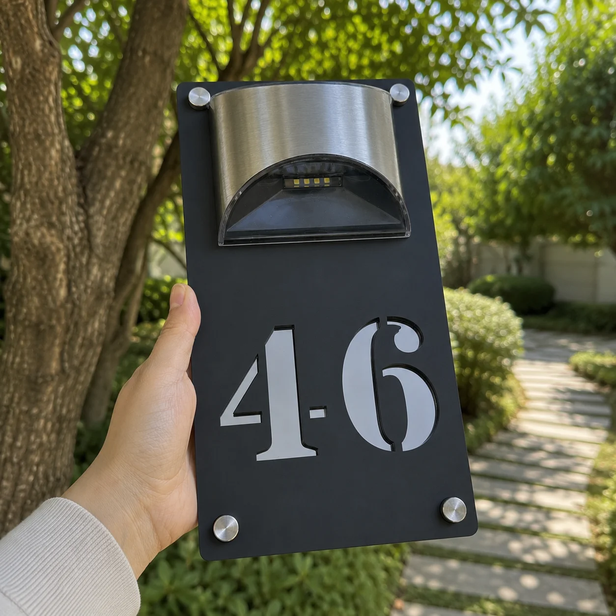 Personalized Custom 3D LED Solar Outdoor Light House Number Sign Laser Cut Acrylic Address Name Plaque Yard Wall Gift Plate
Personalized Custom 3D LED Solar Outdoor Light House Number Sign Laser Cut Acrylic Address Name Plaque Yard Wall Gift Plate