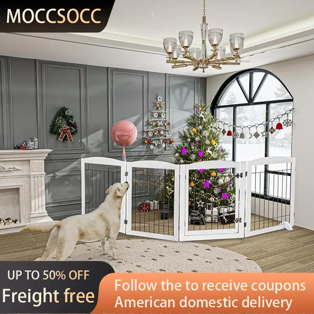 Pet Puppy Safety Dog Fence Stairs Freestanding Pet Gate With Door Foldable Wooden Indoor Dog Gate for House Accessories Supplies
Pet Puppy Safety Dog Fence Stairs Freestanding Pet Gate With Door Foldable Wooden Indoor Dog Gate for House Accessories Supplies