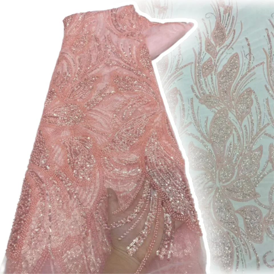 Gorgeous Colorful Women Wedding Party Dress Lace Fabric Handmade Beaded Embroidery Full Sequins African High Quality Fabric 2586
Gorgeous Colorful Women Wedding Party Dress Lace Fabric Handmade Beaded Embroidery Full Sequins African High Quality Fabric 2586