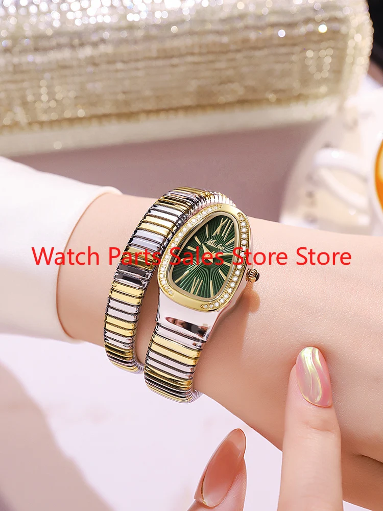 Personalized snake bracelet watch for women's light luxury temperament, small green watch, pure European and American
Personalized snake bracelet watch for women's light luxury temperament, small green watch, pure European and American