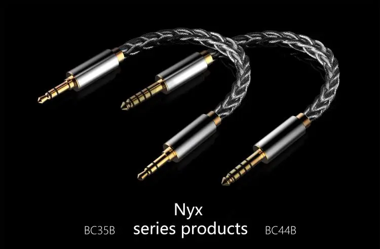 New BC35B/44B Air Nyx sterling silver shielded 3.5/4.4 balanced amp audio pair recording cable
New BC35B/44B Air Nyx sterling silver shielded 3.5/4.4 balanced amp audio pair recording cable