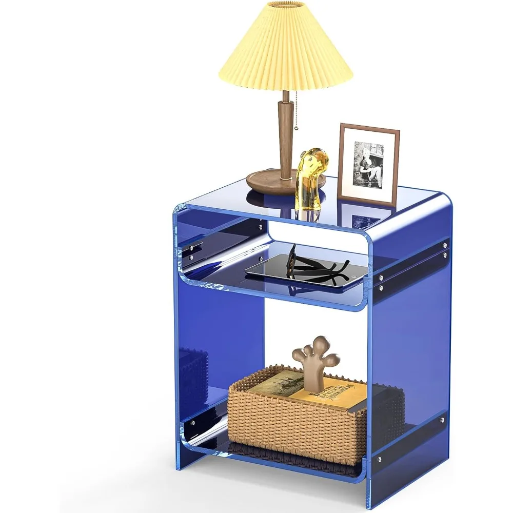 Acrylic End Table Record Player Table with Storage Shelf Clear Side Table Nightstand (Dark Blue)
Acrylic End Table Record Player Table with Storage Shelf Clear Side Table Nightstand (Dark Blue)