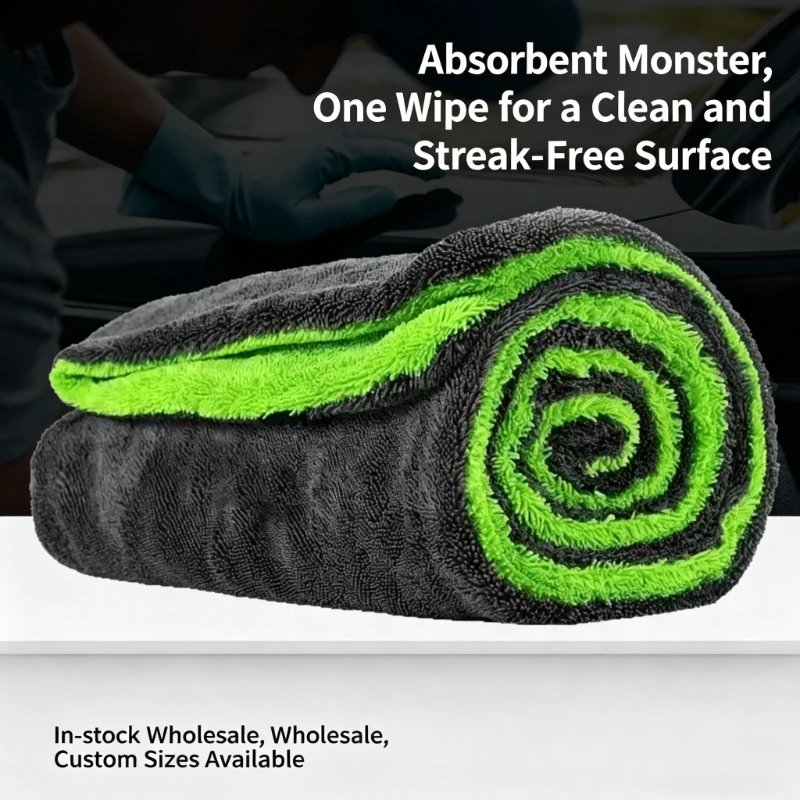 60*120cm 1000GSM Microfiber Car Cleaning Towel, Super Absorbent Scratch-Free Drying Cloth with Free Blue Car Wash Mitt
60*120cm 1000GSM Microfiber Car Cleaning Towel, Super Absorbent Scratch-Free Drying Cloth with Free Blue Car Wash Mitt