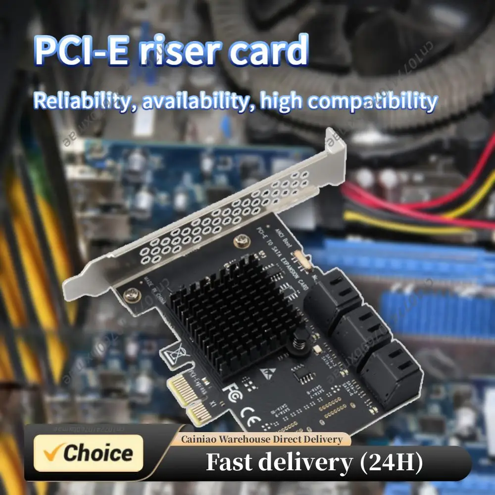 PCI-E 1X to SATA3.0 6 Port Expansion Card 6Gbps for Windows Desktop Computer Kit
PCI-E 1X to SATA3.0 6 Port Expansion Card 6Gbps for Windows Desktop Computer Kit