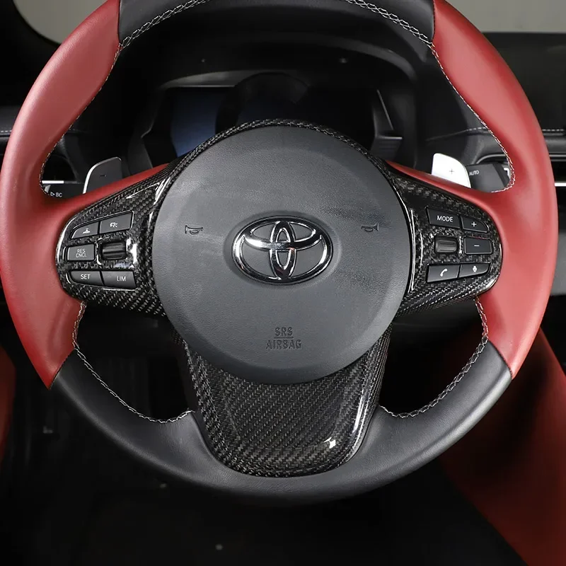 For Toyota GR Supra MK5 A90 Real Dry Carbon Fiber 2019-22 Car Steering Wheel Decorative Frame cover Sticker Car Accessories
For Toyota GR Supra MK5 A90 Real Dry Carbon Fiber 2019-22 Car Steering Wheel Decorative Frame cover Sticker Car Accessories