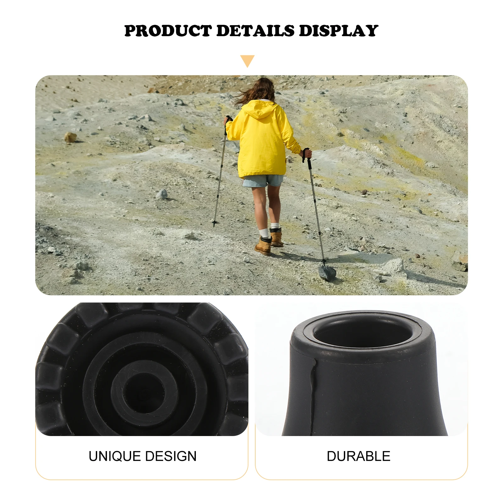 2Pcs Trekking Pole Foot Cover Lightweight Durable Anti slip Rubber Pad Cane Crutch Sleeve Walking Stick Protector Hiking Camping
2Pcs Trekking Pole Foot Cover Lightweight Durable Anti slip Rubber Pad Cane Crutch Sleeve Walking Stick Protector Hiking Camping