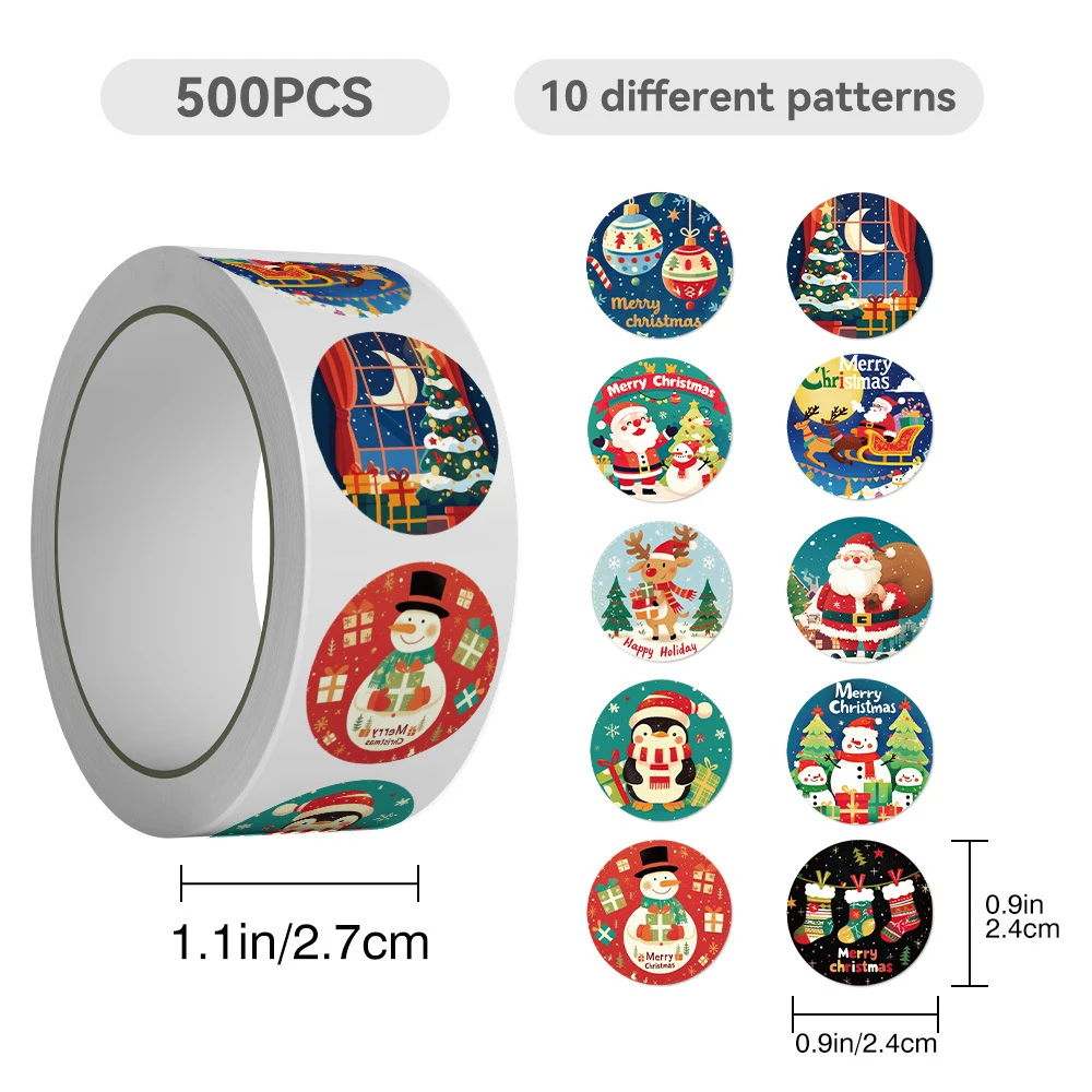 500pcs/roll Cute Creative Christmas Sealing Stickers Waterproof DIY Suitcase Water Bottle Phone Cartoon Reward Decals Decoration
500pcs/roll Cute Creative Christmas Sealing Stickers Waterproof DIY Suitcase Water Bottle Phone Cartoon Reward Decals Decoration