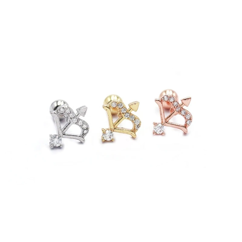 Cute Small Zircon Bow Arrow Shape Ear Cartilage Piercing Earring Women Gold Color Steel Helix Screw Bar Stud Cuff Jewelry 1 PCS
Cute Small Zircon Bow Arrow Shape Ear Cartilage Piercing Earring Women Gold Color Steel Helix Screw Bar Stud Cuff Jewelry 1 PCS