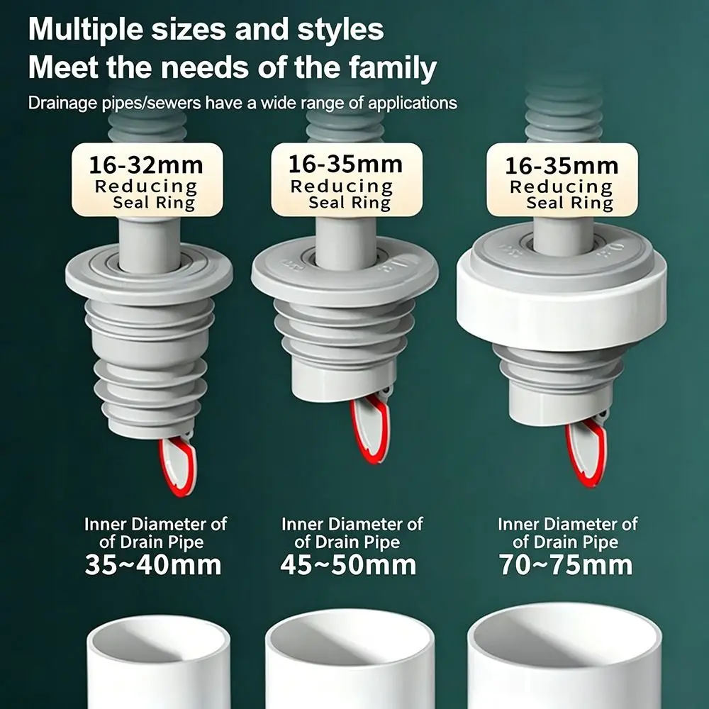 Universal Silicone Water Drains Connector Anti-odor Leakage Protection Floor Drain Seal Ring Sewer Pipe Plug Kitchen Sink
Universal Silicone Water Drains Connector Anti-odor Leakage Protection Floor Drain Seal Ring Sewer Pipe Plug Kitchen Sink