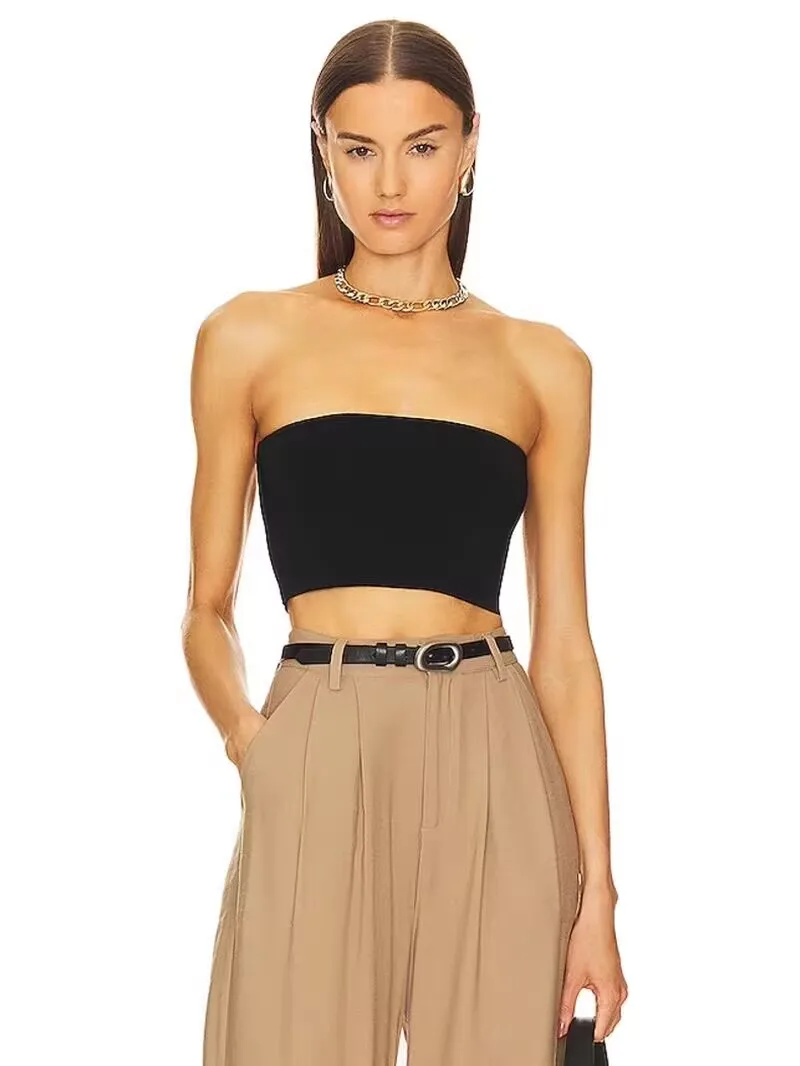 Women's Strapless Backless Sleeveless Bandeau Crop Top Cute Sexy Basic Trendy Street Fashion Classic Solid Tube Top
Women's Strapless Backless Sleeveless Bandeau Crop Top Cute Sexy Basic Trendy Street Fashion Classic Solid Tube Top