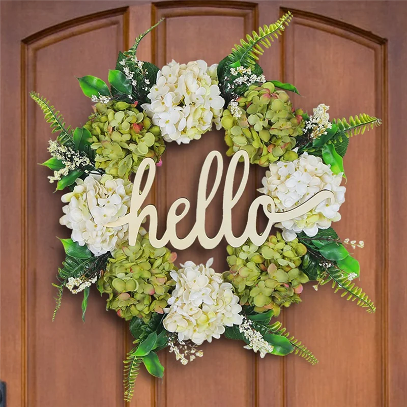 TFORU-Handmade Hydrangea Wreath Green White Artificial Spring Summer Farmhouse Floral Flower Wreath For Front Door
TFORU-Handmade Hydrangea Wreath Green White Artificial Spring Summer Farmhouse Floral Flower Wreath For Front Door