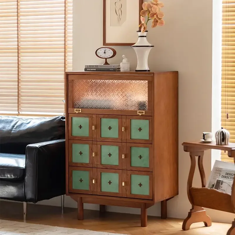 Retro medieval cherry wood solid wood bucket cabinet, living room dining side cabinet, small side cabinet next to sofa TV
Retro medieval cherry wood solid wood bucket cabinet, living room dining side cabinet, small side cabinet next to sofa TV