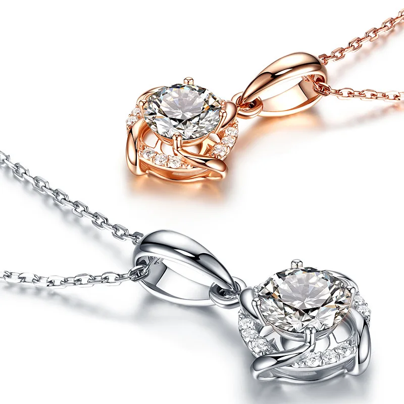 Fashion S925 Silver Plated 18K Gold Circular Moissanite Necklace With Main Stone 1.0ct For Women Birthday Gift
Fashion S925 Silver Plated 18K Gold Circular Moissanite Necklace With Main Stone 1.0ct For Women Birthday Gift