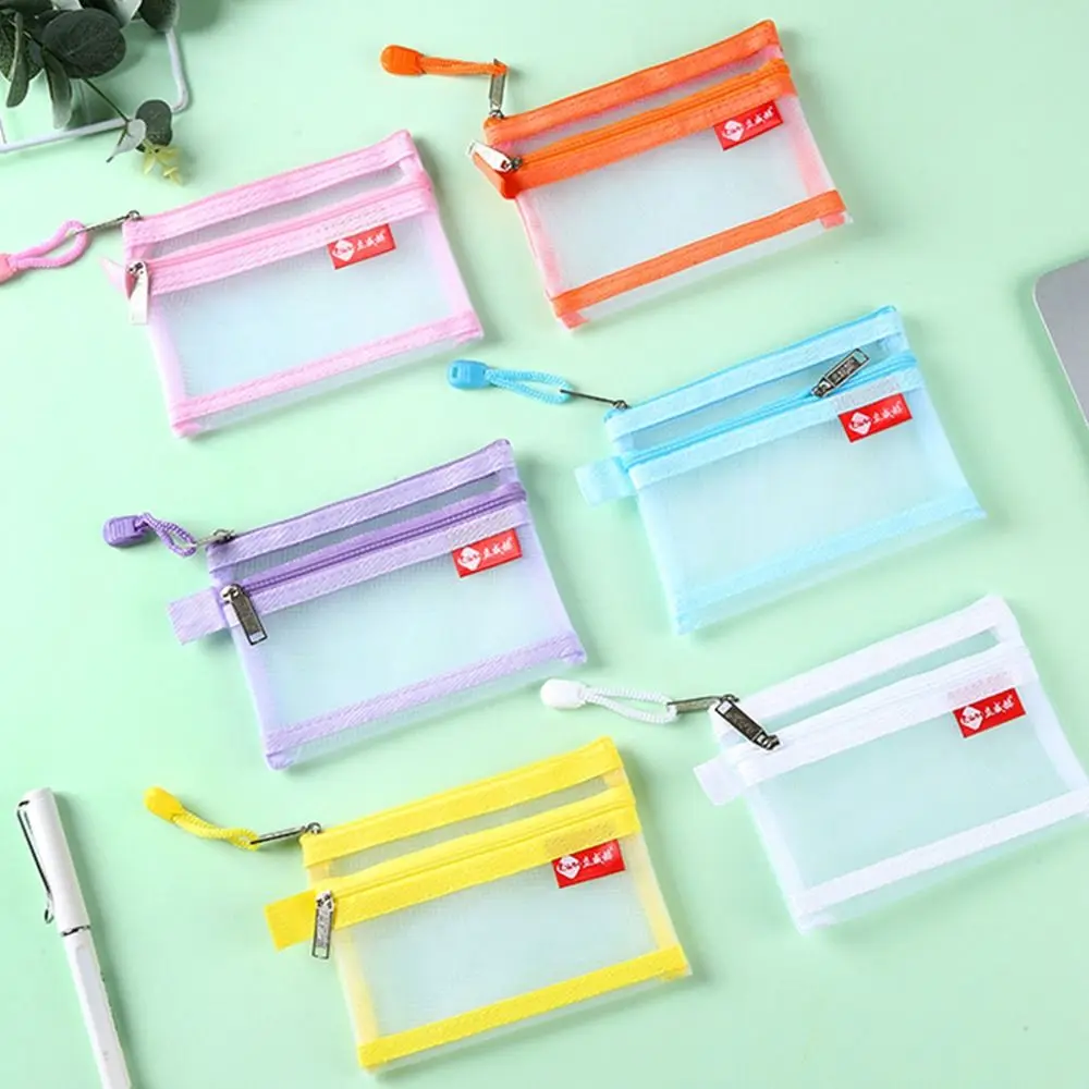 Change Storage Bag Double Layer Coin Bags Cosmetic Bag Small Item Bag Clear Mesh Bag Sanitary Napkin Storage Bag Solid Color
Change Storage Bag Double Layer Coin Bags Cosmetic Bag Small Item Bag Clear Mesh Bag Sanitary Napkin Storage Bag Solid Color