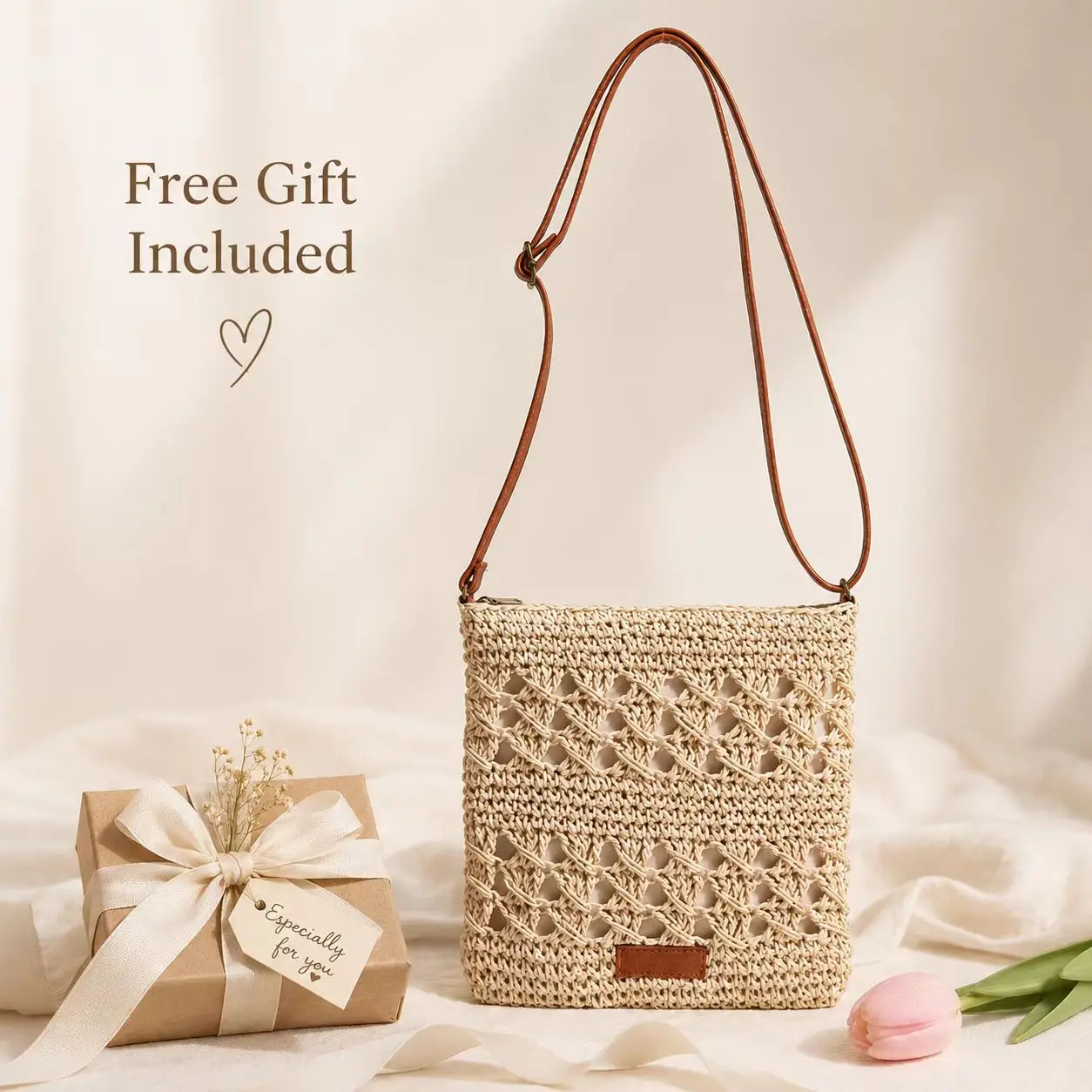 Women Hollow Out Woven Straw Crossbody Bag Vintage Simple Mini Shoulder Bag Summer Beach Daily Handbag
Women Hollow Out Woven Straw Crossbody Bag Vintage Simple Mini Shoulder Bag Summer Beach Daily Handbag