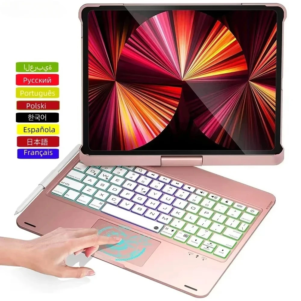 360 Degree Magic Keyboard Case For iPad Air13 11 2024 M2 Pro12.9 11 iPad 10.5 10.2 7/8/9 10th Air4 5 10.9 Backlit Keyboard Funda
360 Degree Magic Keyboard Case For iPad Air13 11 2024 M2 Pro12.9 11 iPad 10.5 10.2 7/8/9 10th Air4 5 10.9 Backlit Keyboard Funda