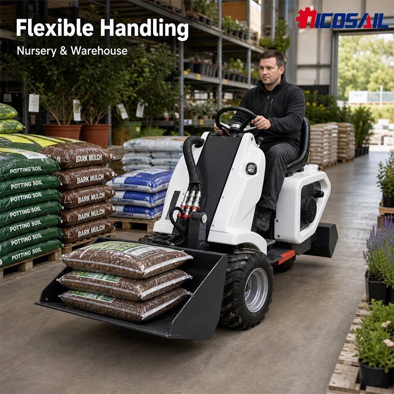 Three Wheel Mini Loader Multifunction Compact Machine for Garden Ranch Agriculture and Construction
Three Wheel Mini Loader Multifunction Compact Machine for Garden Ranch Agriculture and Construction