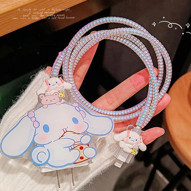 3d-адаптер Sanrios Cinnamoroll Mymelody, защитный чехол для Iphone 20 Вт, защитная крышка зарядного устройства, устройство для намотки кабеля
3d-адаптер Sanrios Cinnamoroll Mymelody, защитный чехол для Iphone 20 Вт, защитная крышка зарядного устройства, устройство для намотки кабеля