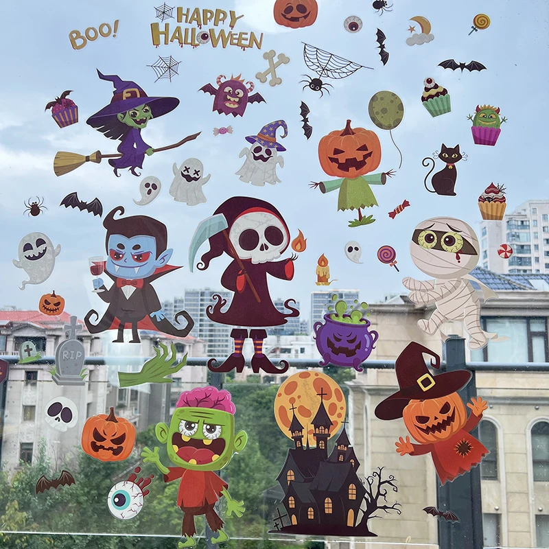Halloween Skeletons Ghost Pumpkin Window Stickers Ornament Halloween Party Decorations Home Haunted House Decor
Halloween Skeletons Ghost Pumpkin Window Stickers Ornament Halloween Party Decorations Home Haunted House Decor