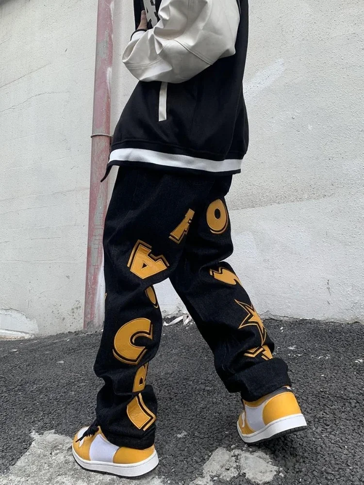 Trousers Straight Man Cowboy Pants with Print Men's Jeans Hip Hop Star Cotton 2024 Trend Stacked 90s Streetwear Y2k Vintage Kpop
Trousers Straight Man Cowboy Pants with Print Men's Jeans Hip Hop Star Cotton 2024 Trend Stacked 90s Streetwear Y2k Vintage Kpop