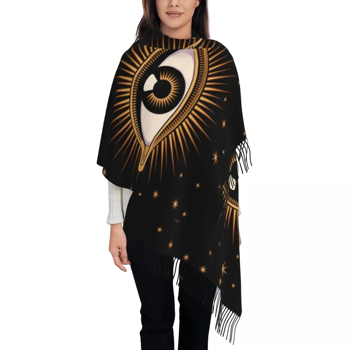 CustomizedEvil Eye Scarf Wrap Women Long Winter Warm Tassel Shawl Unisex All Seeing Eye Art Scarves
CustomizedEvil Eye Scarf Wrap Women Long Winter Warm Tassel Shawl Unisex All Seeing Eye Art Scarves