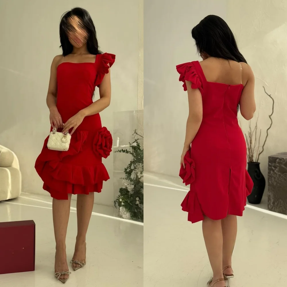 Customized Matching Jersey Pleat Flower A-line One-shoulder Knee Length Dresses Bespoke Occasion Homecoming Exquisite
Customized Matching Jersey Pleat Flower A-line One-shoulder Knee Length Dresses Bespoke Occasion Homecoming Exquisite