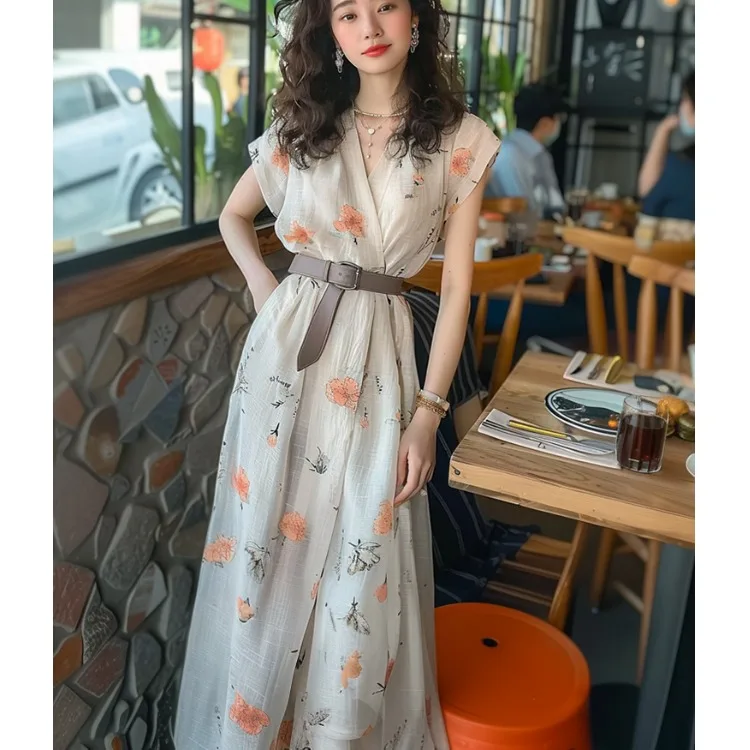 Французское асимметричное хлопково-льняное платье с v-образным вырезом и цветочным принтом, винтажное облегающее юбка трапециевидной формы в стиле Харадзюку, женская модная повседневная одежда
Французское асимметричное хлопково-льняное платье с v-образным вырезом и цветочным принтом, винтажное облегающее юбка трапециевидной формы в стиле Харадзюку, женская модная повседневная одежда