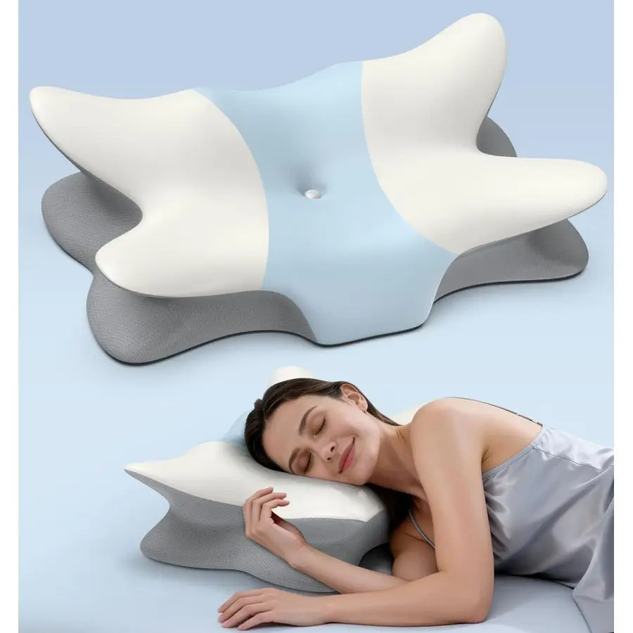Cervical Pillow for Neck and Shoulder Pain Relief Ergonomic Neck Pillow for Sleeping, Contour Memory Foam Pillows Side Sleeper
Cervical Pillow for Neck and Shoulder Pain Relief Ergonomic Neck Pillow for Sleeping, Contour Memory Foam Pillows Side Sleeper