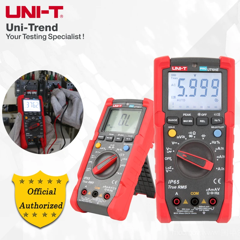 UNI-T UT191T UT191E Industrial Grade True RMS Digital Multimeter;IP65 protection/LoZ AC measurement/LPF low-pass filtering
UNI-T UT191T UT191E Industrial Grade True RMS Digital Multimeter;IP65 protection/LoZ AC measurement/LPF low-pass filtering