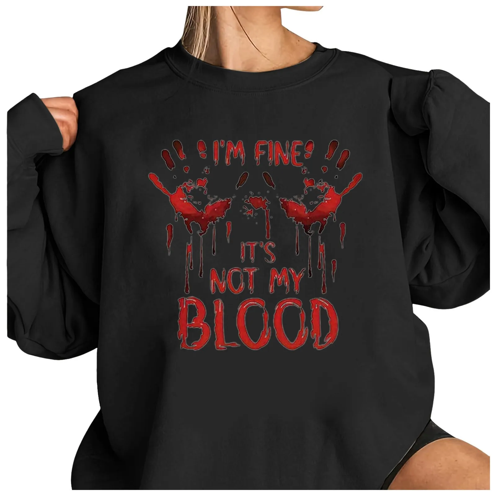 Women's Halloween Print O Neck Sweatshirt Casual Pullover Long Sleeve Bloody Motif Fit For Workout & Hoodies For Teen Girls
Women's Halloween Print O Neck Sweatshirt Casual Pullover Long Sleeve Bloody Motif Fit For Workout & Hoodies For Teen Girls