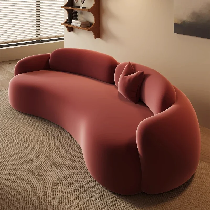 Burgundy curved special-shaped sofa Small apartment clothing store Beauty salon Office rest area Reception and negotiation
Burgundy curved special-shaped sofa Small apartment clothing store Beauty salon Office rest area Reception and negotiation