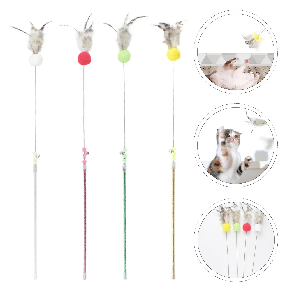 4 Pcs Cat Teaser Pet Supply Toys Stick Steel Wire Plaything Kitten Playing DIY Wand
4 Pcs Cat Teaser Pet Supply Toys Stick Steel Wire Plaything Kitten Playing DIY Wand