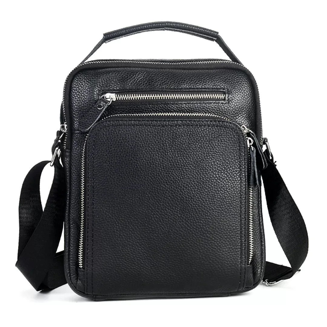 Casual Men Genuine Leather Shoulder Bag Small Black Cow Leather Satchels 2025 New Boy's Tote or Sling Bag
Casual Men Genuine Leather Shoulder Bag Small Black Cow Leather Satchels 2025 New Boy's Tote or Sling Bag