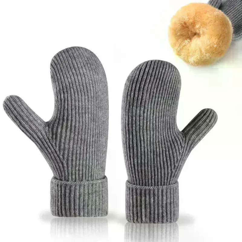 New Knitted Gloves Winter Double Layer Velvet Thickened Warm Cover Gloves Finger Gloves
New Knitted Gloves Winter Double Layer Velvet Thickened Warm Cover Gloves Finger Gloves