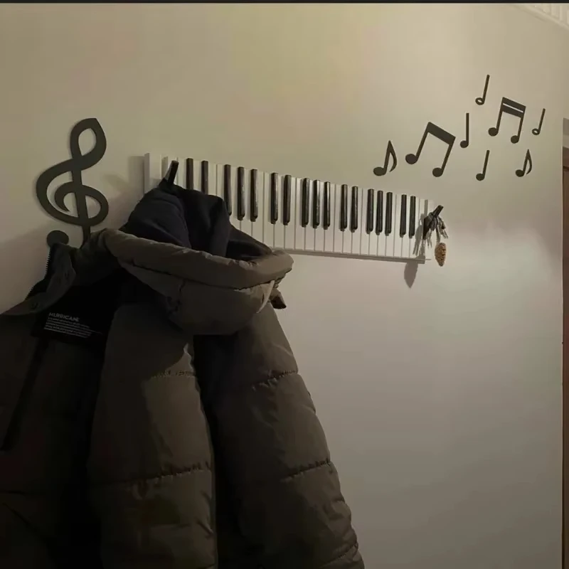 Piano Wooden Coat Racks Portable Creative Piano Button Home Clothes Hanging Wall-mounted Small Wooden Piano-shaped hanger
Piano Wooden Coat Racks Portable Creative Piano Button Home Clothes Hanging Wall-mounted Small Wooden Piano-shaped hanger