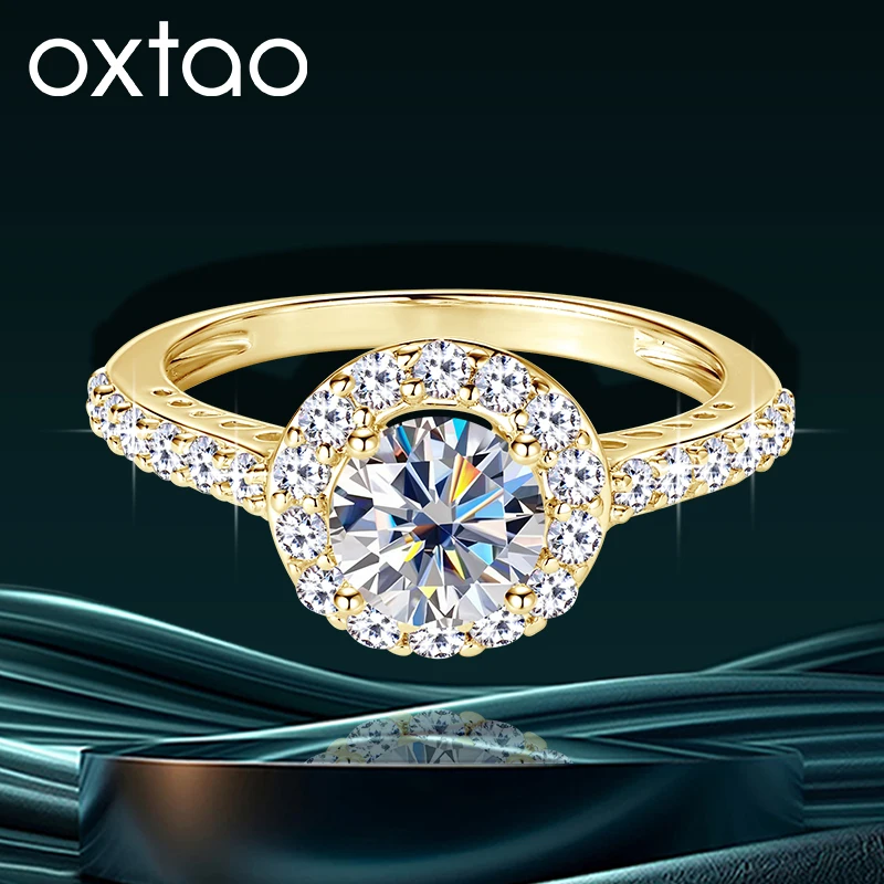 OXTAO Certified Moissanite Halo Ring 6mm 0.8ct D VVS1 14K Gold Filled Engagement Wedding Finger Rings for Women Men Jewely Gift
OXTAO Certified Moissanite Halo Ring 6mm 0.8ct D VVS1 14K Gold Filled Engagement Wedding Finger Rings for Women Men Jewely Gift